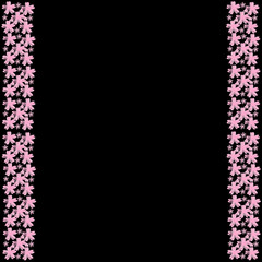 Flower frame of frame on background