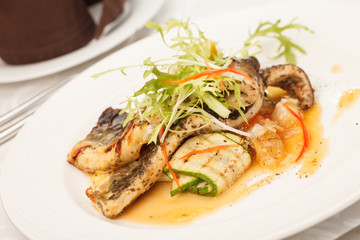 fish with vegetables