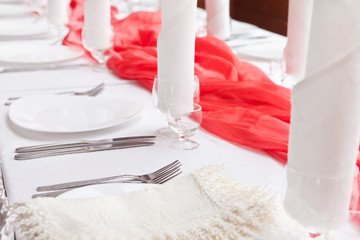Wedding table setting