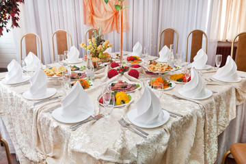 Wedding table setting