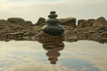Zen Steinskulptur