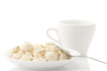 Almond cookies and cup