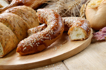 Group of bread loaves