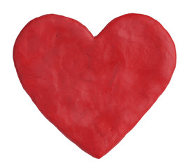 Heart, fashioned from red clay