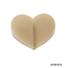 Paper heart shape symbol for Valentines day with copy space for