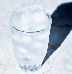 glass of icy water