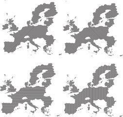 abstract Europe union maps