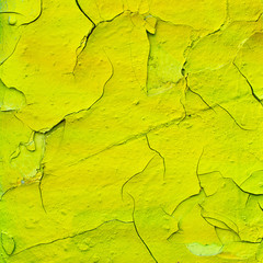 Yellow cracked paint texture