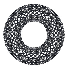 Round openwork lace border.