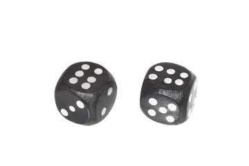 Two dices with six-six double