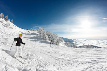 skieuse d&eacute;butante