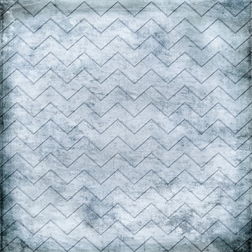 zig zag stripe lines on vintage blue  paper  background