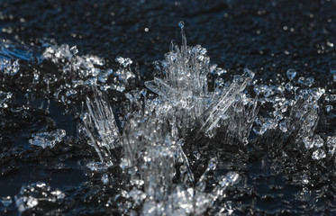 shards of melting ice