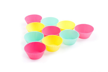 pyramid of silicone molds for the dough