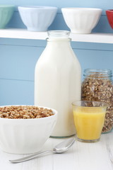 Delicious healthy cereal breakfast