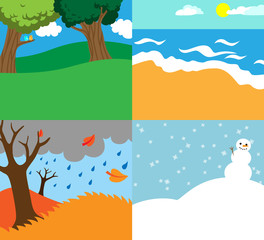 Season background template