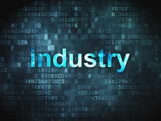 Fototapeta premium Business concept: Industry on digital background