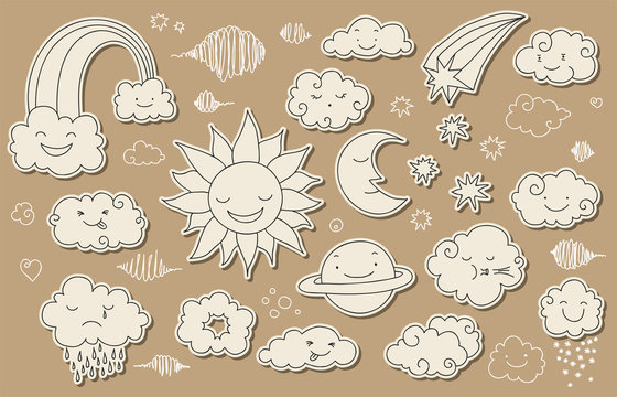 Cute sky doodle