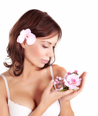 Fototapeta premium Cute female in spa