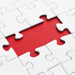 Fototapeta premium Jig Saw Puzzle - Two Pieces Missing