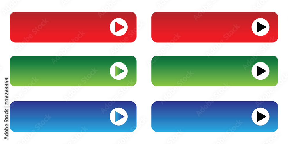Wall mural web buttons set