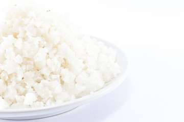 white rice on dish