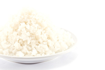 white rice on dish