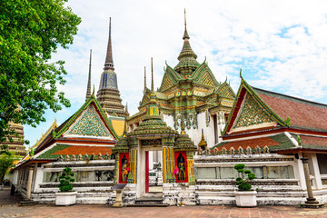 Medicine pavilion of Wat Pho temple in Bangkok, Thailand.