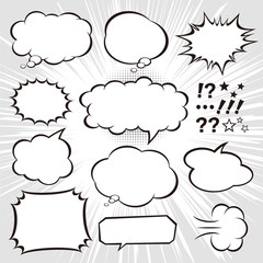 Fototapeta premium コミック・吹き出し・文字