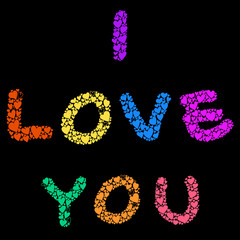 hand-drawn heart-shaped alphabet