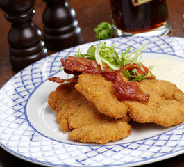 Schnitzel with salad