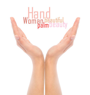 opened woman's hands