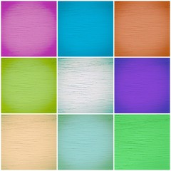 Set of different colorful wall collage