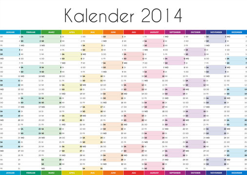 Kalender 2014 - DE