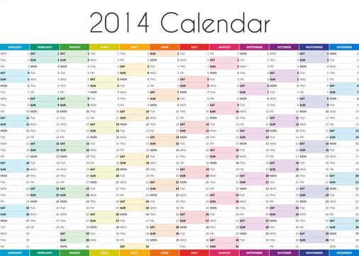 2014 Calendar - EN