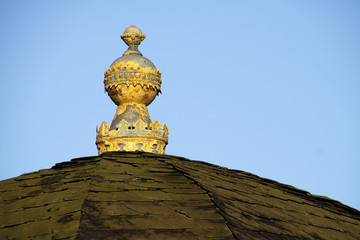 Dachspitze des Gasbadehäuschens in Bad Pyrmont