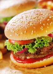 Close-up of hamburger