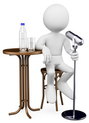 3D white people. Humorist