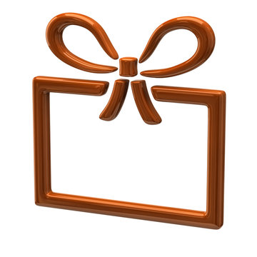 Orange gift frame
