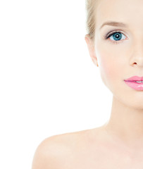 Fototapeta premium Beautiful Girl face. Perfect skin
