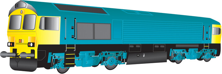 A Large Blue and Yellow Diesel Railway Locomotive