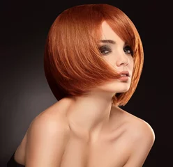 Cheveux roux. Image de haute qualité.
