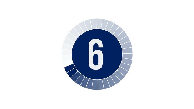 Compte &agrave; rebours 10-0 bleu