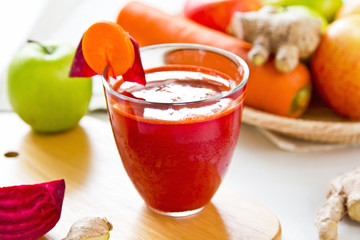 Beetroot with Carrot and apple juice