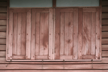 Old red wooden windows texture