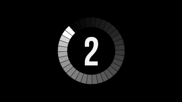 Compte &agrave; rebours 5-0 noir-blanc