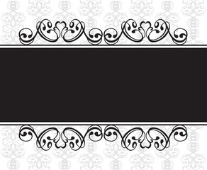 Damask invitation or announcement card.