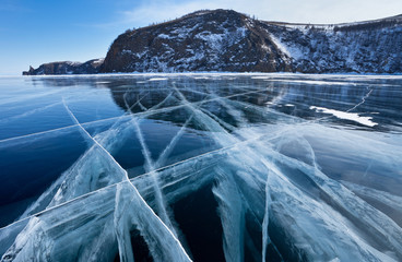 Baikal. Ice graphics