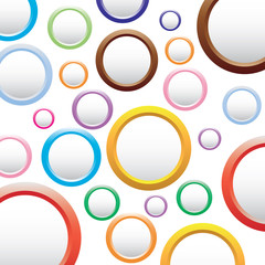 Abstract colorful background with circles.