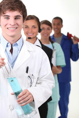 A row of young people with fulfilling careers